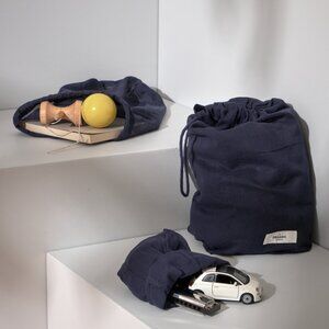 NWT - The Organic Company Bag Set - All Purpose Bag Set - Dark Blue - 3 Bag Set